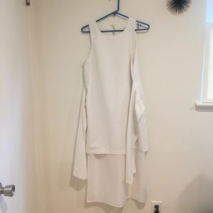White Flowy Dress with Tie